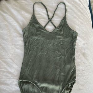 Green clip on green body suit from Top Shop!